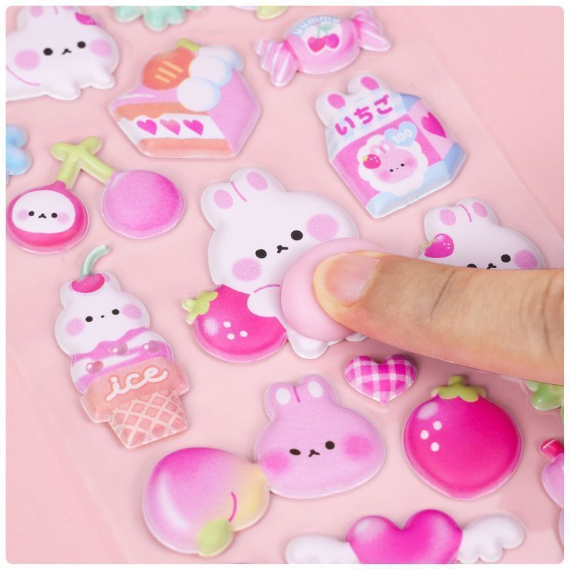Craft Embellishment World - 1 Arkusz Naklejek 3D Puffy Bunny,