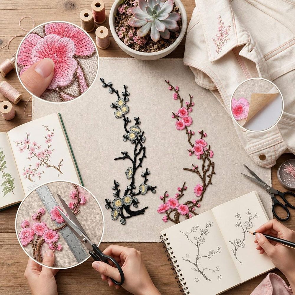 Samodzielnie wykonane naszywki – Applique Patch Flower recenzja i cena