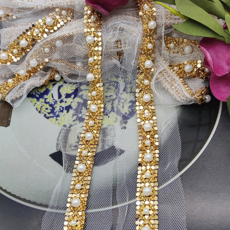 Nowa Ręcznie Wykonana Złota Ko – Lace Ribbon Trim recenzja i cena
