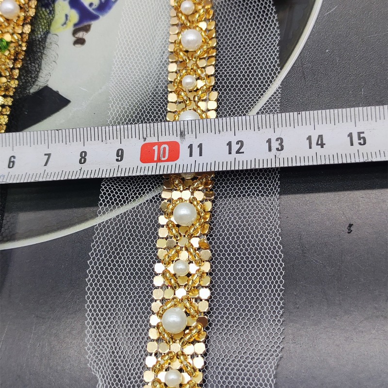 Nowa Ręcznie Wykonana Złota Ko – Lace Ribbon Trim recenzja i cena