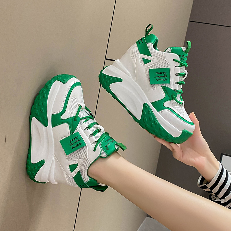Damskie sneakersy na wysokiej  – Guipure Lace Panel recenzja i cena