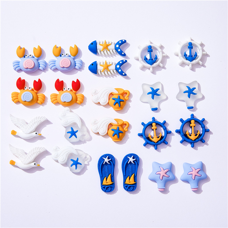 10szt Marine Beach Style Crab  – Christmas Craft Embellishment recenzja i cena
